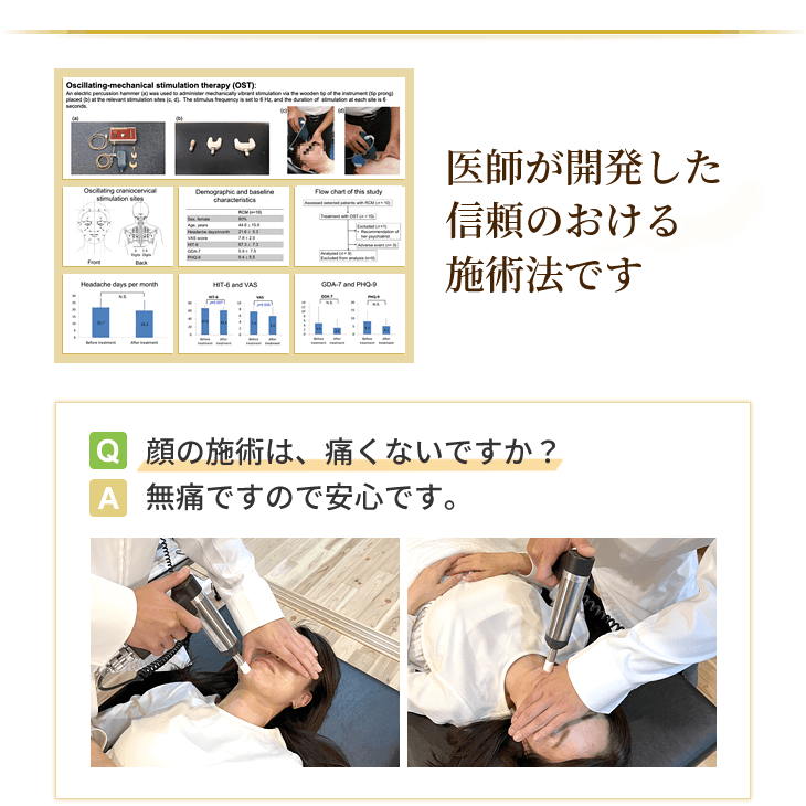医師か開発した信頼のおける施術法です